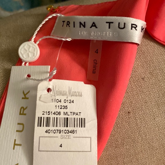 NWT Trina Turk Felisha Coral Lace Draped Halter Mini Dress in Guava - 4 - Picture 11 of 16